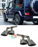 Doppelt Anschlüsse Von Auspuffanlage Mercedes G W463 1998 + Inox AMG
