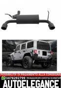 Scarico completo Axle-Back adatto per Jeep Wrangler Rubicon JK (2007-2017) Doppi