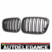 RADIATOR GRILLE DOUBLE BAR KIDNEY GRILLE FITS FOR BMW 3 SERIES E46 98-01 CARBON