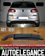 DIFFUSORE ADATTO PER VW GOLF 6 MK6 2008-2012 LOOK GTI NERO OPACO DESIGN SPORTIVO