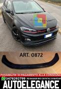 SPLITTER ADATTO PER VW POLO AW1 GTI GTD RLINE LOOK NERO LUCIDO DESIGN SPORTIVO