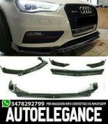 AUDI A3 8V SPORTBACK 2012+ SPLITTER DE PARE-CHOC AVANT LOOK NOIR BRILLANT RS
