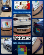 SPOILER ADAPTÉ À ALFA ROMEO GIULIA DESIGN SPORTIF EN ABS LOOK NOIR BRILLANT