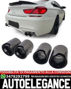 TERMINALI IN CARBONIO ADATTI PER BMW SERIE 6 F12 F13 F06 LOOK SPORTIVO