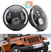 Jeep Wrangler Tj Phares Avant LED - Avec Feux de Jour Blanc 6000K