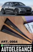 FALDONES LATERALES PARA AUDI A3 8V SPORTBACK SEDAN EN ABS CRUDO LOOK S3 SLINE