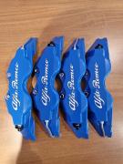 ALFA ROMEO COVER COPRI PINZE FRENI ROSSO NERO GIALLO BLU BLUE CORSIVO