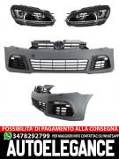 Paraurti anteriore adatto per VW Golf VI 6 (2008-2013) R20 Look con fari 3D LED