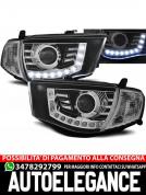 FARI ADATTI PER MITSUBISHI L200 06-10 NERO LUCE DIURNA