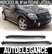 PEDANE LATERALI MERCEDES W164 ML 2005 - 2012 SOTTOPORTA IN ALLUMINIO / ABS