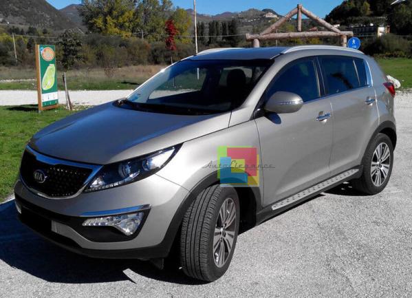 J&J Automotive Pedane Laterali Alluminio Per Kia Sportage SL 2010-2015 - Antiscivolo, Omologate TUV