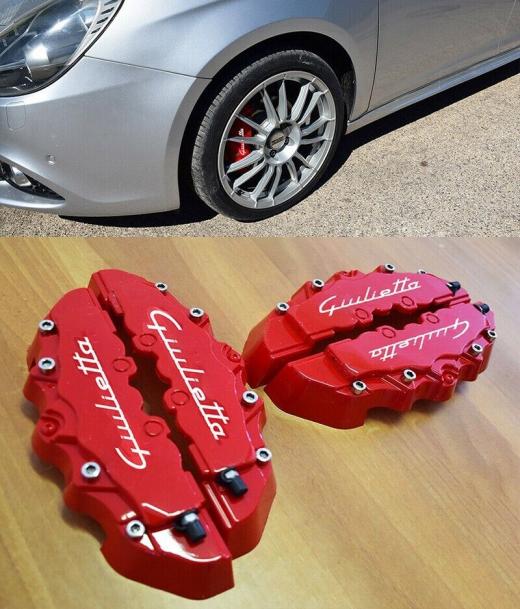 ALFA ROMEO GIULIETTA COVER COPRI PINZE FRENI ROSSO NERO GIALLO BLU YELLOW CORSIV