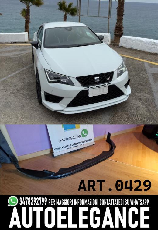 SOTTO PARAURTI ADATTO PER SEAT LEON 5F FR 2012-2016 LOOK DYNAMIC ABS-,-