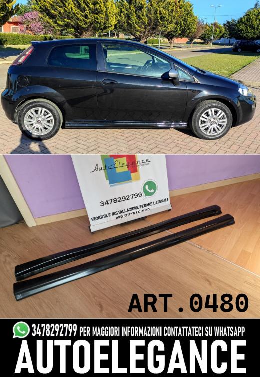 MINIGONNE LATERALI ADATTI PER FIAT GRANDE PUNTO EVO SOTTO PORTA ABS SPORTIVE