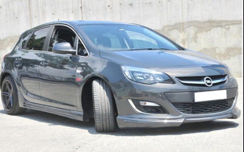 MINIGONNE LATERALI OPEL ASTRA J 5 PORTE LOOK SPORTIVO SOTTO PORTA ABS TUNING ..-
