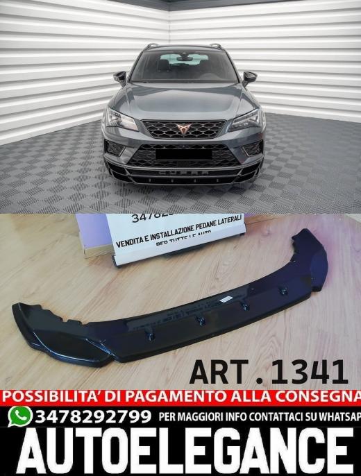 SPLITTER ANTERIORE ADATTO PER ATECA 2016-2020 CUPRA NERO LUCIDO