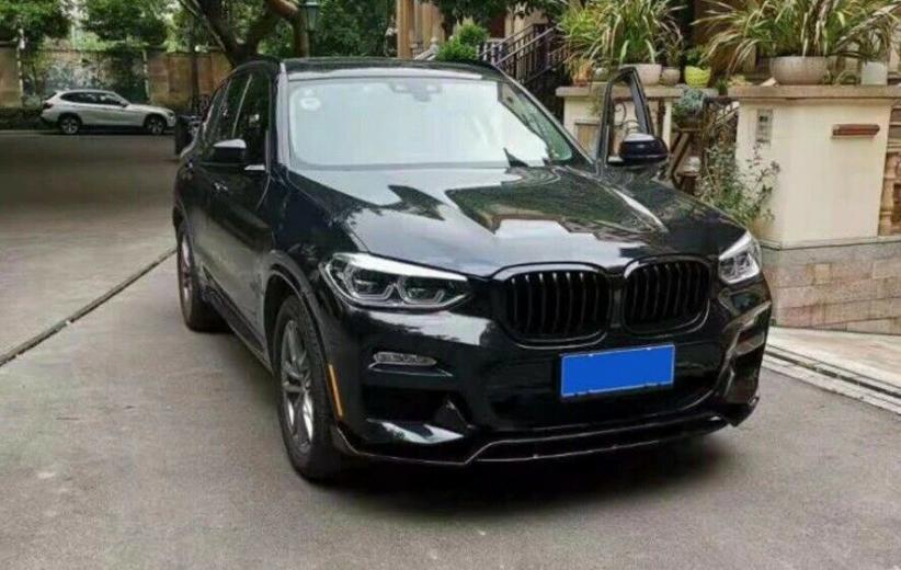 BMW X3 G01 X4 G02 2018+ SPLITTER PARAURTI ANTERIORE SPOILER NERO LUCIDO M SPORT