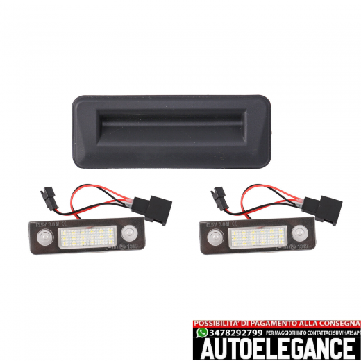 HANDLE RAIL + LED LICENSE PLATE LIGHTING SUITABLE FOR SKODA ROOMSTER 5J 06-12