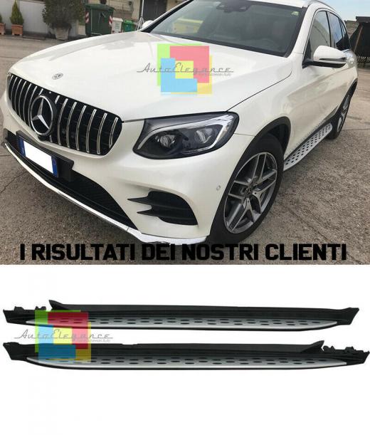 PEDANE LATERALI MERCEDES GLC X253 2015+ SOTTOPORTA DESIGN SPORTIVO AMG