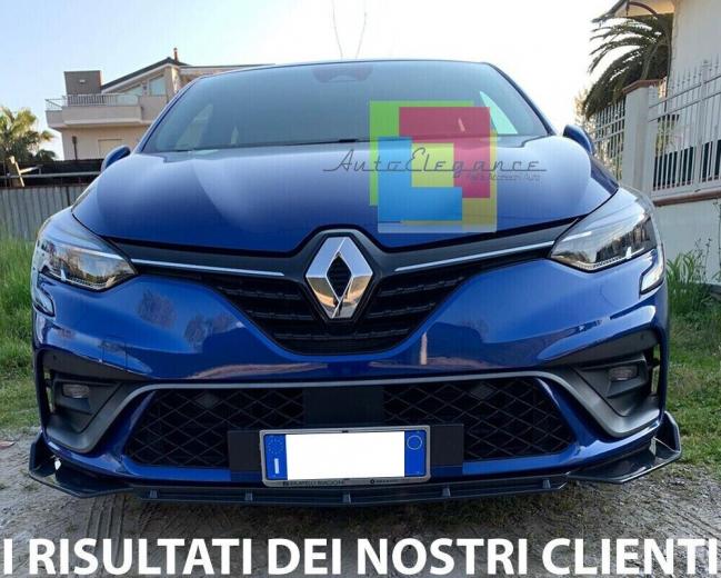 RENAULT CLIO 5 V LAMA SOTTO PARAURTI ANTERIORE IN ABS SPLITTER RS NERO RS ..-