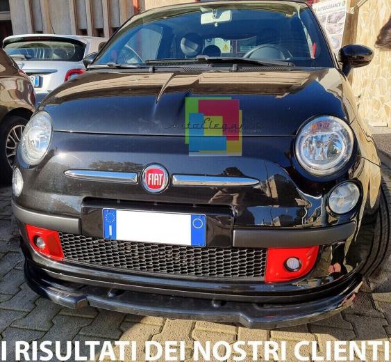 FIAT 500 2007+ LAME DE PARE-CHOC AVANT NOIR BRILLANT LOOK SPORT ABS