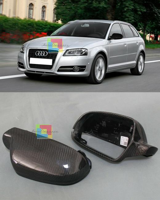 Cubiertas Carbono Espejos - Carcasas Audi A3 8P 2010-2012 Retrovisores
