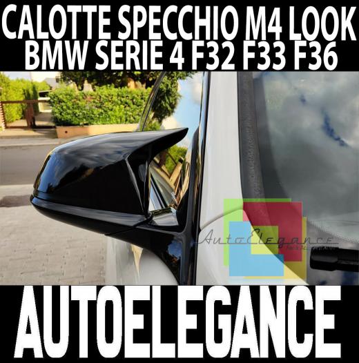 BMW SERIE 4 F32 F33 F36 CALOTTE COPRI SPECCHI IN ABS NERO LUCIDO