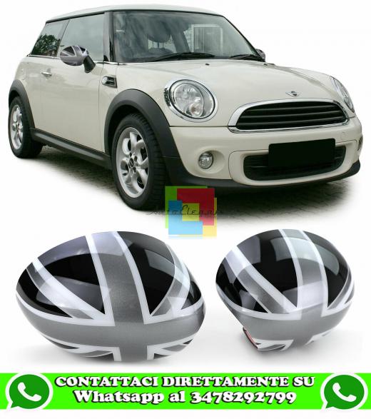 MINI R55 R56 R57 R58 R59 R60 CALOTTE COPRI SPECCHI BANDIERA INGHILTERRA ADESIVE 3M