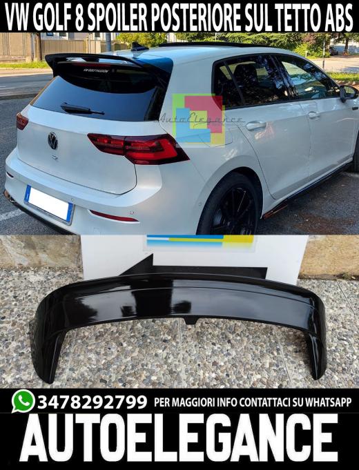 VW GOLF 8 VIII SPOILER POSTERIORE SUL TETTO LOOK RLINE NERO LUCIDO