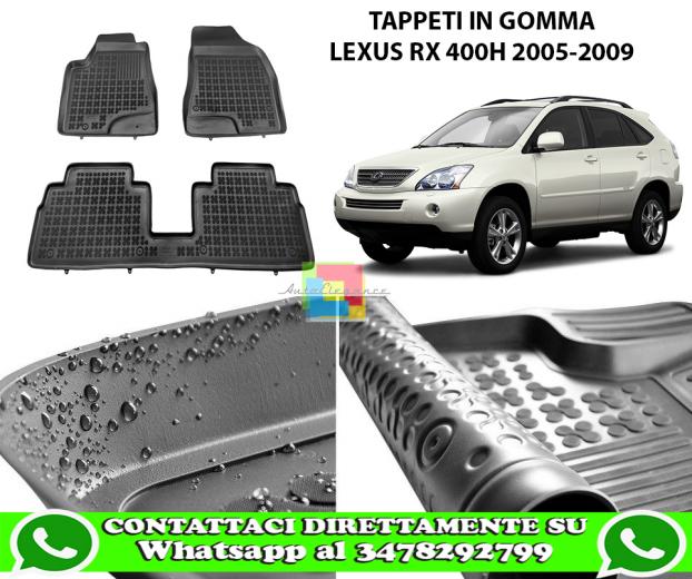LEXUS RX 400H 2005-2009 SET TAPPETINI IN GOMMA DI ALTA QUALITA  SPECIFICO