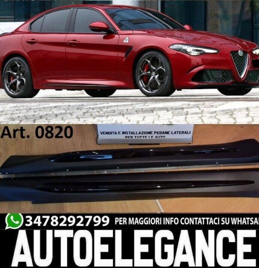 minigonne adatto per alfa romeo giulia look quadrifoglio abs sotto porta 0820
