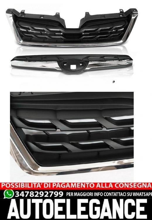 GRIGLIA  ADATTO PER SUBARU FORESTER IV 13-18 CROMATA NERO STILE LCI