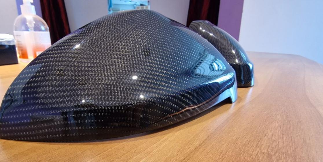 CALOTTE PER AUDI A4 B9 LOOK CARBONIO DESIGN SPORTIVO
