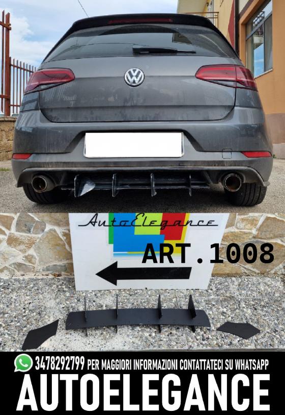 FLAP DIFFUSORE ADATTO PER VW GOLF 7.5 GTI NERO LUCIDO LOOK SPORTIVO