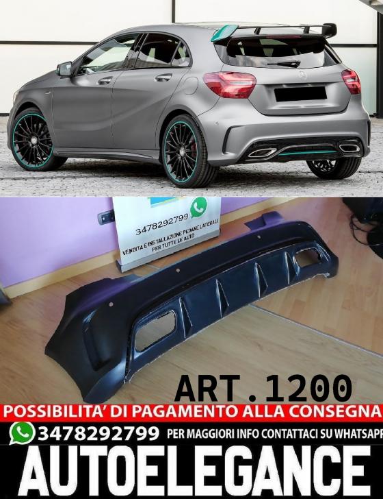 SOTTO PARAURTI ANTERIORE ADATTO PER BMW 3 F30 F31 STANDARD LOOK SPORTIVO GREZZO-.-