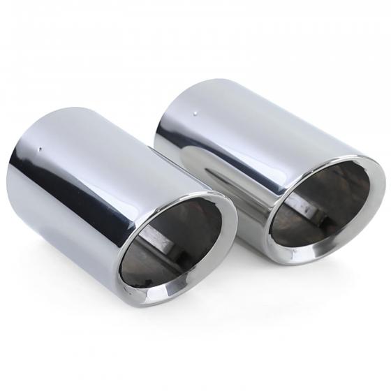 TERMINALI IN ACCIAIO INOX 80MM ADATTI PER AUDI A4 B9 15-19 2,0TDI 3,0TDI