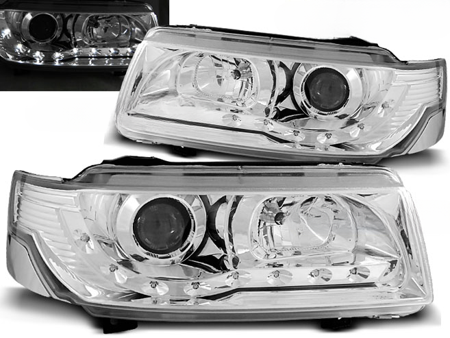 FARI ANTERIORI DAYLIGHT CHROME ADATTI COMPATIBILI PER VW PASSAT B4 11.93-05.97