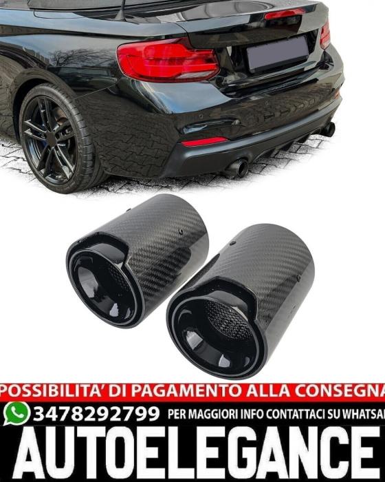 TERMINALI IN CARBONIO ADATTI PER BMW SERIE 2 F22 F23 LOOK SPORTIVO