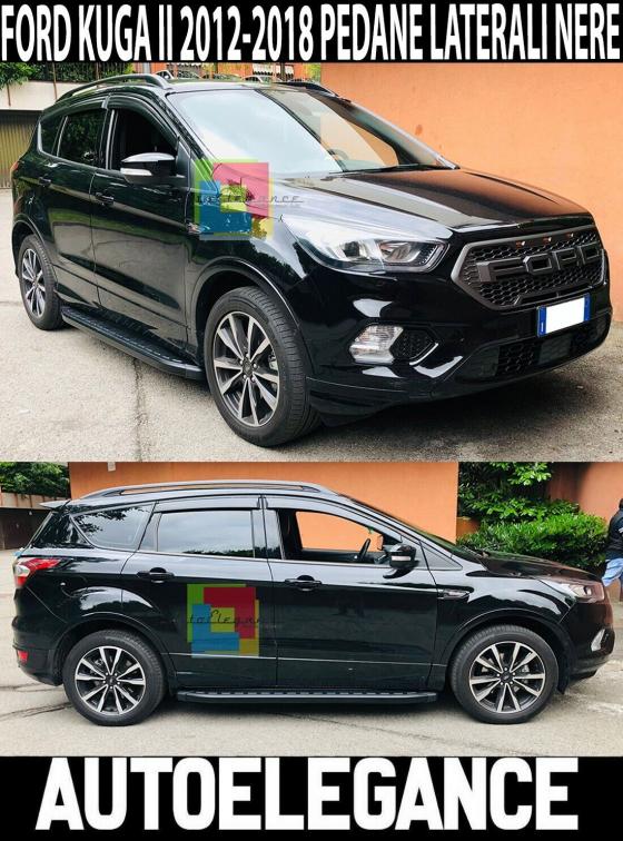 Alluminio Pedane Laterali Barre Predellini Per Ford kuga (2013 NERE