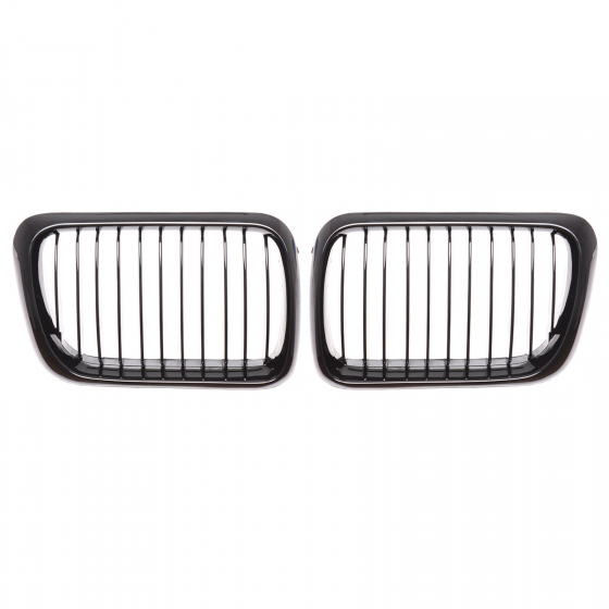 RADIATOR GRILLE DOUBLE BAR KIDNEY GRILL FITS FOR BMW 3 SERIES E36 90-96 GLOSSY B