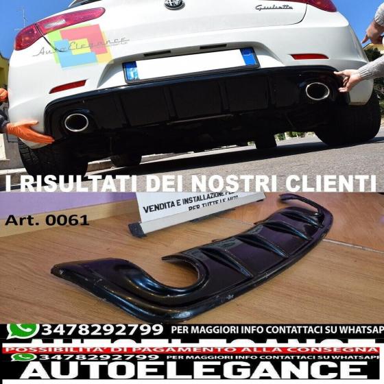 diffusore alfa giulietta look veloce nero lucido dam abs 0061 sotto paraurti