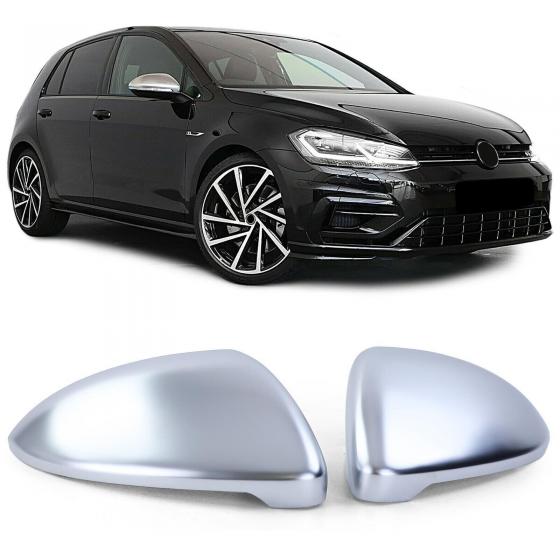 Calotte specchietti argento opaco da sostituire per VW Golf 7 VII 5G1 berlina da