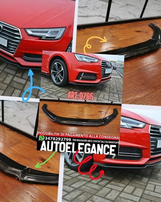 SPLITTER ANTERIORE ADATTO PER AUDI A4 B9 2015+  LOOK RS4 S4 ABS DESIGN SPORTIVO