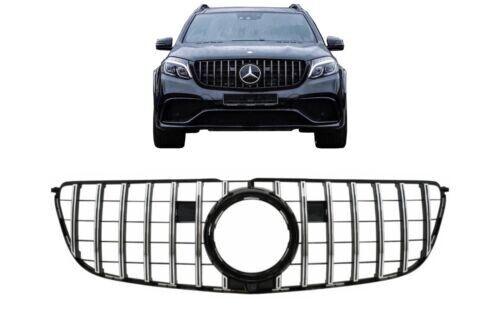 Griglia per Mercedes GLS X166 Facelift 16-18 GTR Look Nero Cromo-mostra il titol