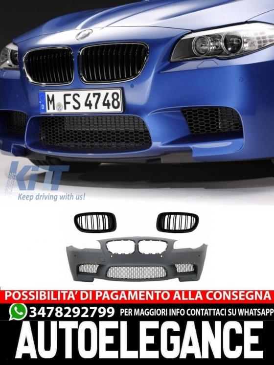 Paraurti anteriore con griglie centrali adatto per BMW Serie 5 F10 F11 2011-2017