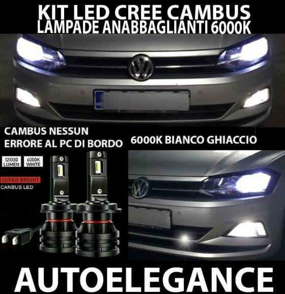 Volkswagen Polo AW1 Paar Lampen Abblendlicht LED 16.000LM - At