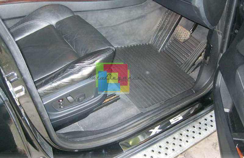 BMW X5 E53 2000-2007 PEDANE BATTITACCO LOOK ACCIAIO INOX FINITURA CROMATA