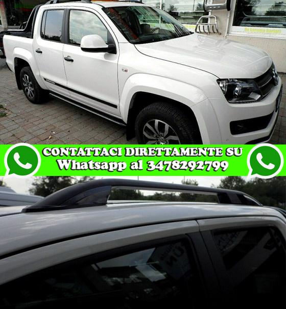 VW AMAROK 2010+ BARRE SUL TETTO MANCORRENTI NERO