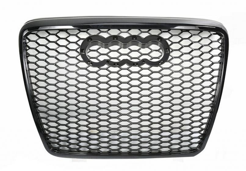 AUDI A6 4F C6 2004-2011 AVANT BERLINA GRIGLIA ANTERIORE DESIGN RS6 NIDO D APE NERO