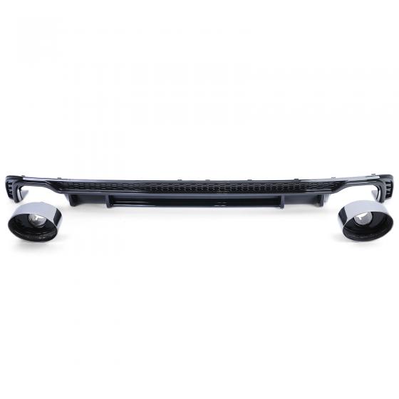 AUDI A4 B9 8W 2016-2019 SLINE DIFFUSORE POSTERIORE SOTTO PARAURTI E TERMINALI CROMATI LOOK RS4